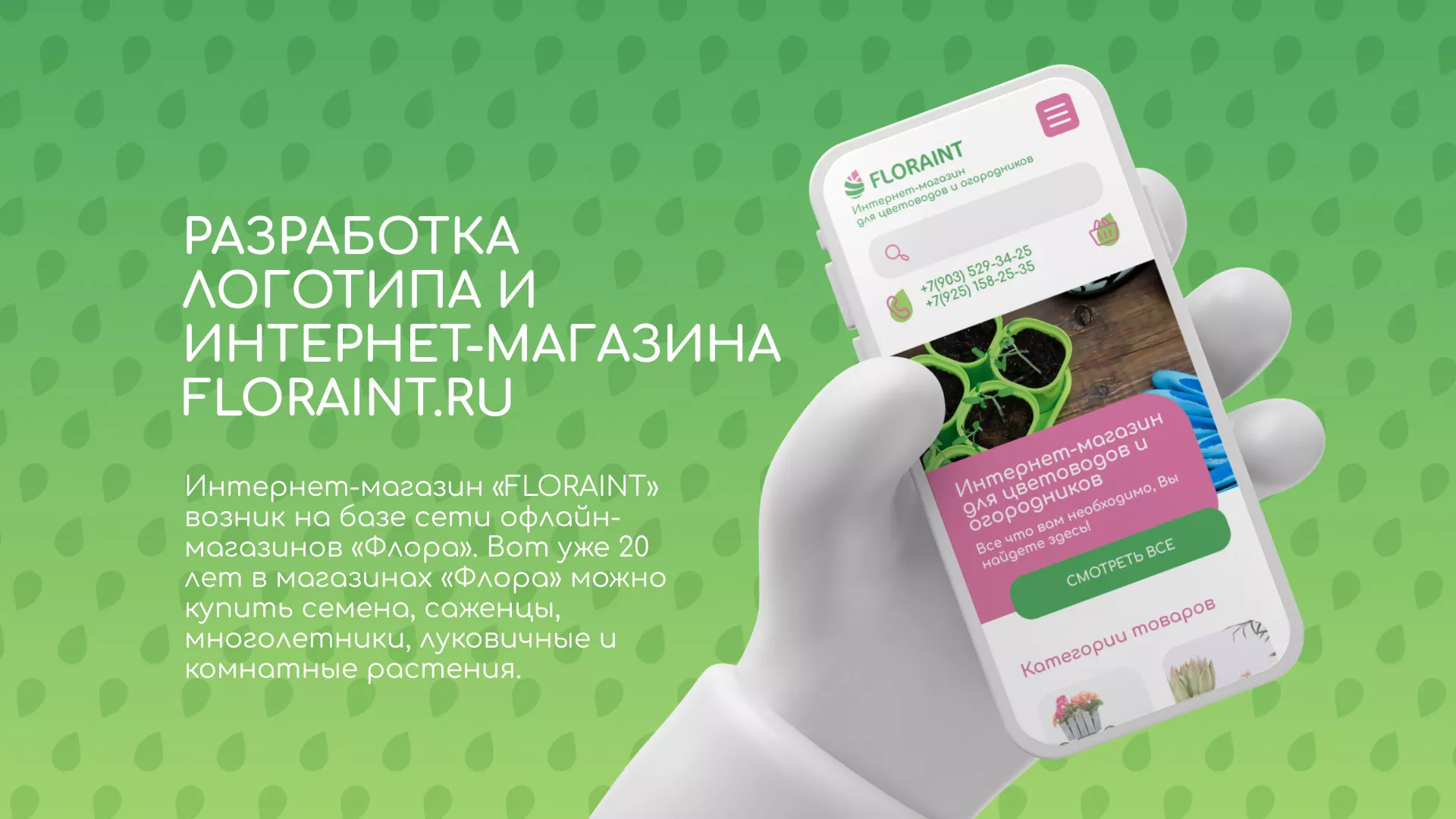 Создание логотипа и интернет-магазина «FLORAINT» в Балашихе