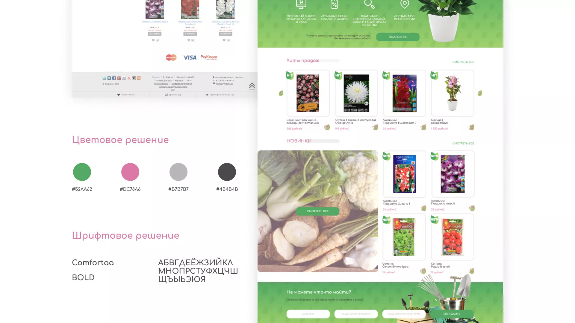 Создание логотипа и интернет-магазина «FLORAINT» в Балашихе