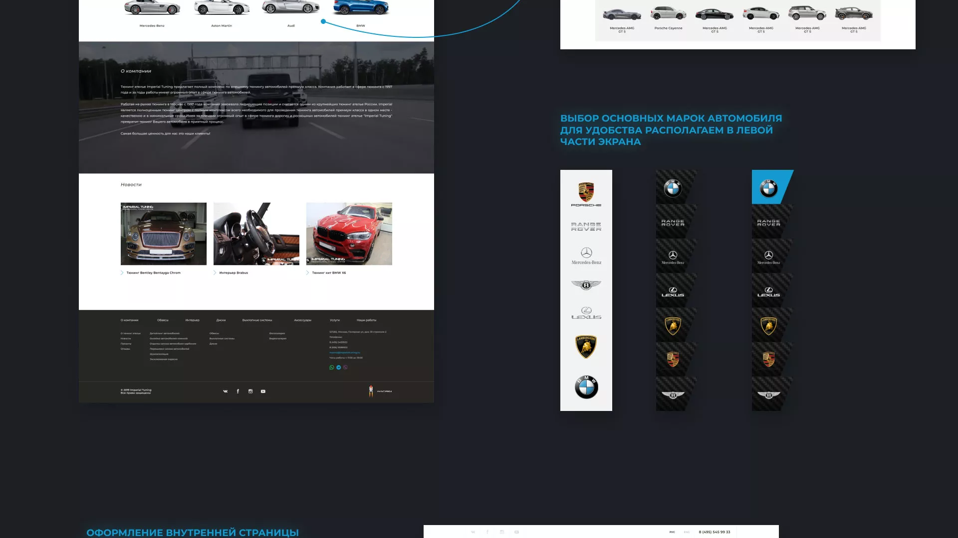 Создание сайта тюнинг-ателье «Imperial Tuning» в Балашихе