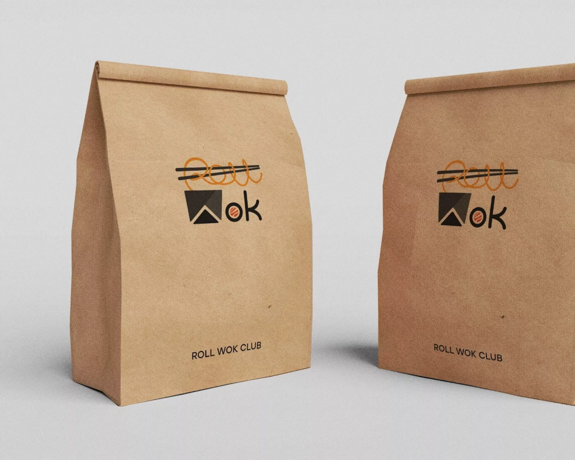 Создание дизайна упаковки суши-бара «Roll Wok Club» в Балашихе